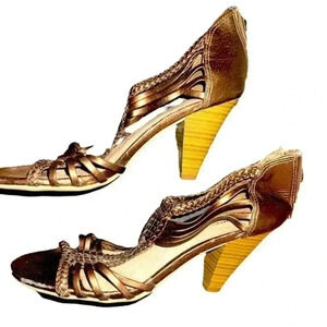 Bronze Strappy Sandals